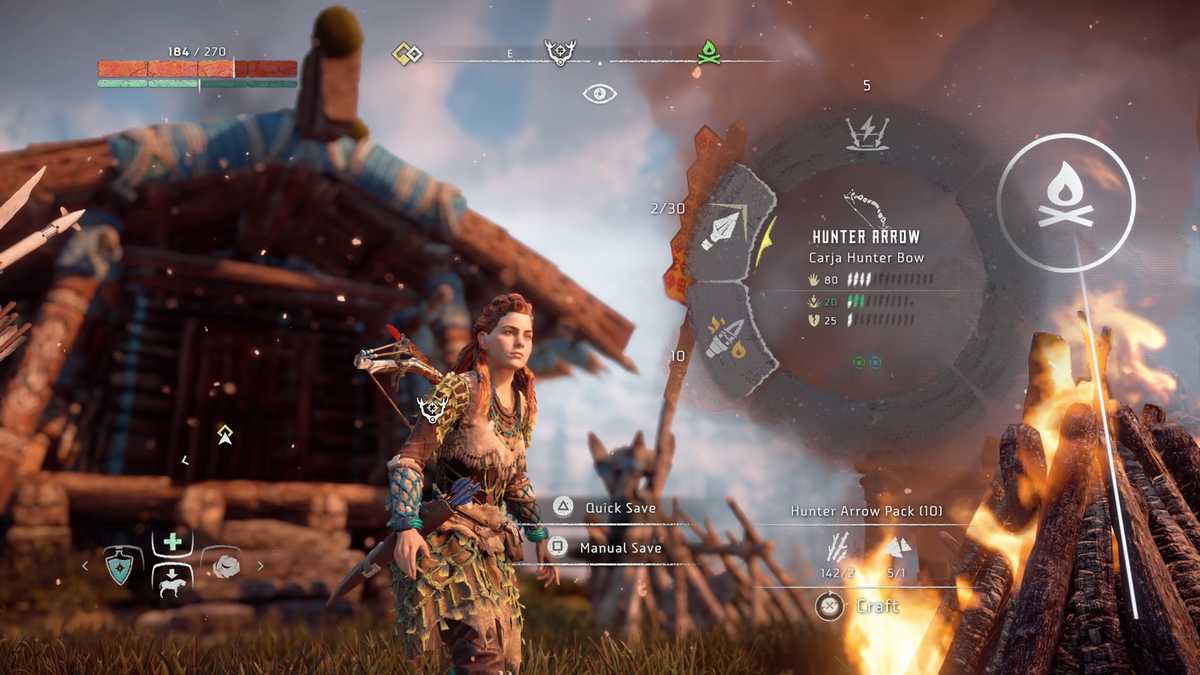 Screen capture from Horizon Zero Dawn on PS4.